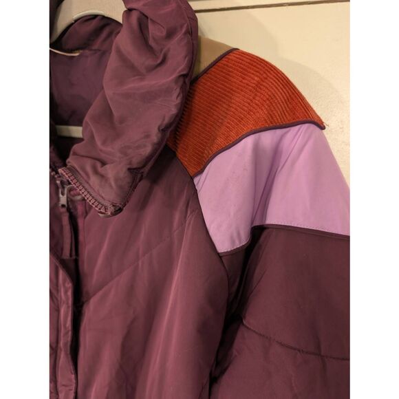 Free People Heidi Jacket women's medium purple retro Corduroy ski puffer - Picture 5 of 10